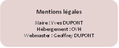 Mentions l&eacute;gales